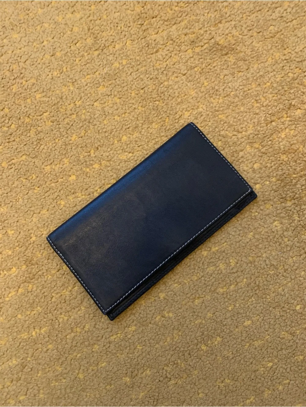 Coach black leather checkbook cover